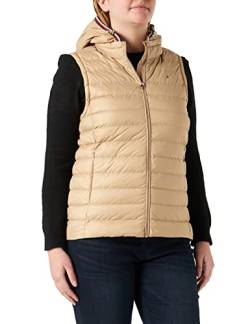 Tommy Hilfiger Damen LW DOWN Vest WW0WW30841 Westen, Beige (Beige), S von Tommy Hilfiger