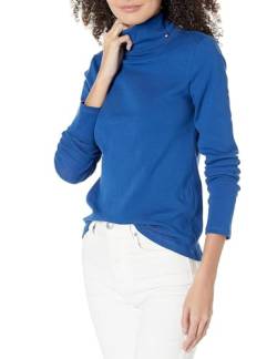 Tommy Hilfiger Damen Langarm Rollkragenpullover, true blue, Klein von Tommy Hilfiger