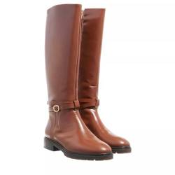 Tommy Hilfiger Damen Ledergürtel Longboot Hohe Stiefel, Winter Cognac, 38 EU von Tommy Hilfiger