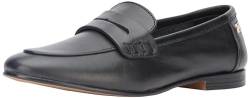 Tommy Hilfiger Damen Loafer Essential Leather Loafer Slipper, Schwarz (Black), 37 EU von Tommy Hilfiger