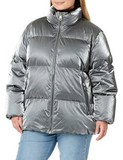 Tommy Hilfiger Damen Metallic Down Puffer JKT WW0WW35975 Daunenjacken, Grau (Silver), XXL von Tommy Hilfiger