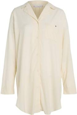 Tommy Hilfiger Damen Nachthemd Shirtdress Langarm, Weiß (Ivory), XL von Tommy Hilfiger