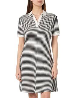 Tommy Hilfiger Damen Polokleid Kurzarm, Mehrfarbig (Breton Ecru/Desert Sky), L von Tommy Hilfiger