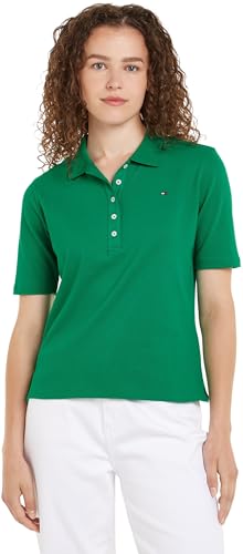 Tommy Hilfiger Damen Poloshirt Kurzarm 1985 Reg Pique Polo Ss Regular Fit, Grün (Olympic Green), S von Tommy Hilfiger