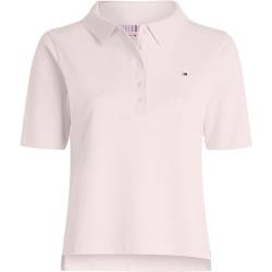 Tommy Hilfiger Damen Poloshirt Kurzarm 1985 Reg Pique Polo Ss Regular Fit, Rosa (Whimsy Pink), L von Tommy Hilfiger