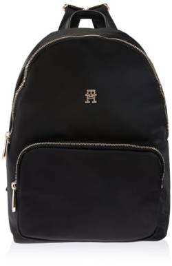 Tommy Hilfiger Damen Poppy TH Backpack AW0AW15641 Rucksäcke, Schwarz (Black) von Tommy Hilfiger