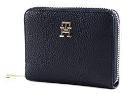 Tommy Hilfiger Damen Portemonnaie TH Emblem Medium Klein, Blau (Space Blue), Einheitsgröße von Tommy Hilfiger