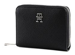 Tommy Hilfiger Damen Portemonnaie TH Emblem Medium Klein, Schwarz (Black), Einheitsgröße von Tommy Hilfiger