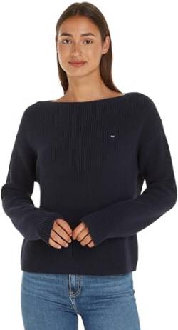 Tommy Hilfiger Damen Pullover Strickpullover, Blau (Desert Sky), XL von Tommy Hilfiger