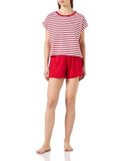 Tommy Hilfiger Damen Pyjama-Set Kurz, Rot (Red Breton Stripes/Primary Red), XL von Tommy Hilfiger