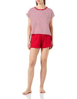 Tommy Hilfiger Damen Pyjama-Set Kurz, Rot (Red Breton Stripes/Primary Red), XS von Tommy Hilfiger