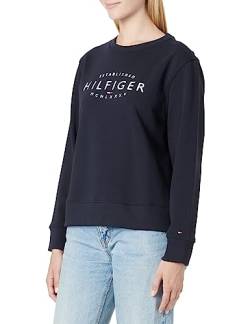 Tommy Hilfiger Damen Reg New Branded O-Nk Sweatshirt WW0WW35978 Pullover, Blau (Desert Sky), L von Tommy Hilfiger