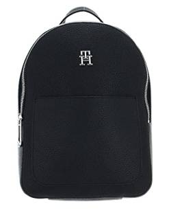 Tommy Hilfiger Damen Rucksack TH Emblem Backpack Klein, Schwarz (Black), Einheitsgröße von Tommy Hilfiger