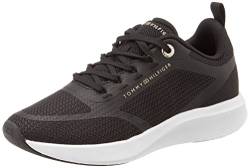 Tommy Hilfiger Damen Runner Sneaker Active Mesh Trainer Sportschuhe, Schwarz (Black), 36 EU von Tommy Hilfiger