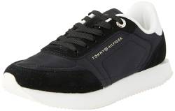 Tommy Hilfiger Damen Runner Sneaker Essential Runner Sportschuhe, Schwarz (Black), 40 von Tommy Hilfiger