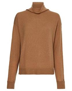 Tommy Hilfiger Damen SOFTWOOL Mock-NK Sweater WW0WW35770 Pullover, Braun (Countryside Khaki), XXL von Tommy Hilfiger