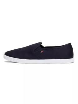 Tommy Hilfiger Damen Schuhe Canvas Slip-On Sneaker Slipper, Blau (Space Blue), 38 von Tommy Hilfiger