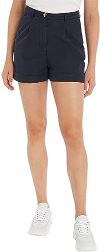 Tommy Hilfiger Damen Shorts Cotton Kurz, Blau (Desert Sky), 40 von Tommy Hilfiger