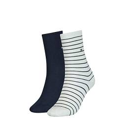 Tommy Hilfiger Damen Small Stripe Socks Socken, Off Weiß, 35-38 von Tommy Hilfiger