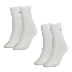 Tommy Hilfiger Damen Socken, Classic, 4er Pack (Weiß, 35-38 (4 Paar)) von Tommy Hilfiger