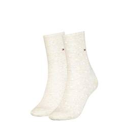 Tommy Hilfiger Damen Socken, light beige melange, 39-42, 2er Pack von Tommy Hilfiger