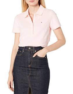 Tommy Hilfiger Damen Ss Core Pique Polo – Solid Polohemd, Rosa, X-Klein von Tommy Hilfiger