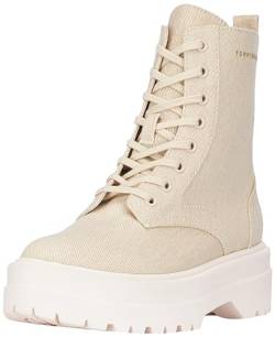 Tommy Hilfiger Damen Stiefel Feminine Essential Canvas Boot Stiefeletten, Beige (Classic Beige), 40 von Tommy Hilfiger