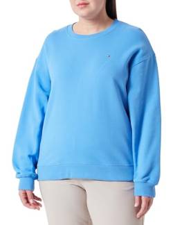 Tommy Hilfiger Damen Sweatshirt Curve ohne Kapuze, Blau (Blue Spell), 52 von Tommy Hilfiger