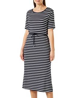 Tommy Hilfiger Damen T-Shirt Kleid Stretch, Mehrfarbig (Breton Stripes Desert Sky/W White), XS von Tommy Hilfiger