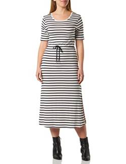 Tommy Hilfiger Damen T-Shirt Kleid Stretch, Weiß (Breton Stripes W White/Desert Sky), M von Tommy Hilfiger