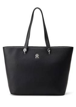 Tommy Hilfiger Damen TH Emblem Tote AW0AW15178 Tragetasche, Schwarz (Black) von Tommy Hilfiger