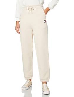 Tommy Hilfiger Damen TJW Relaxed HRS Badge Sweatpant Trainingshose, Smooth Stone, S von Tommy Hilfiger