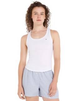 Tommy Hilfiger Damen Tank-Top-Py-Set Schlafanzug, White/NOLA Stripe Blue, S von Tommy Hilfiger