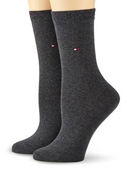 Tommy Hilfiger Damen Th Women Casual 2p Socken, Anthrazit Melange, 39-42 von Tommy Hilfiger