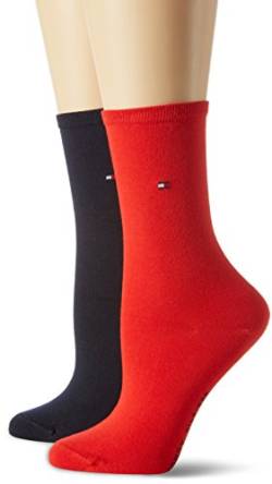 Tommy Hilfiger Damen Th Women Casual 2p Socken, Mehrfarbig Tommy Red, 35 -38 von Tommy Hilfiger