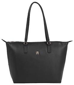 Tommy Hilfiger Damen Tote Bag Tasche Poppy Plus mit Reißverschluss, Schwarz (Black), Onesize von Tommy Hilfiger