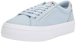 Tommy Hilfiger Damen Vulcanized Sneaker Essential Canvas Schuhe, Blau (Breezy Blue), 38 von Tommy Hilfiger