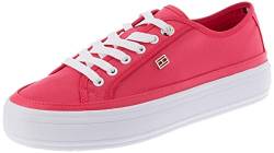 Tommy Hilfiger Damen Vulcanized Sneaker Essential Canvas Schuhe, Rosa (Bright Cerise Pink), 38 von Tommy Hilfiger