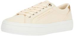 Tommy Hilfiger Damen Vulcanized Sneaker Schuhe, Beige Calico , 37 EU von Tommy Hilfiger