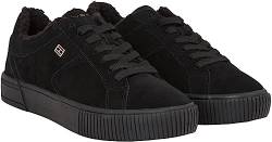 Tommy Hilfiger Damen Vulcanized Sneaker Suede Schuhe, Schwarz (Black), 36 von Tommy Hilfiger