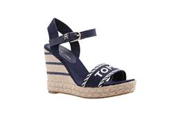 Tommy Hilfiger Damen Wedge Espadrilles Seasonal Webbing Wedge Keilabsatz, Blau (Space Blue), 40 EU von Tommy Hilfiger