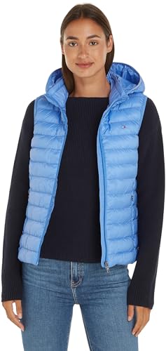 Tommy Hilfiger Damen Weste Padded Global Stripe Steppweste, Blau (Blue Spell), S von Tommy Hilfiger