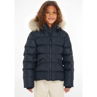 Tommy Hilfiger Daunenjacke ESSENTIAL DOWN FUR HOOD JACKET mit Fellimitat an der Kapuze von Tommy Hilfiger