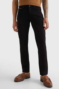 Tommy Hilfiger Denton Straight Fit Jeans schwarz, Einfarbig von Tommy Hilfiger