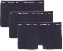 Tommy Hilfiger Herren 3er Pack Boxershorts Low Rise Trunks Baumwolle, Blau (Peacoat), L von Tommy Hilfiger