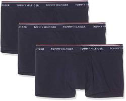 Tommy Hilfiger Herren 3er Pack Boxershorts Low Rise Trunks Baumwolle, Blau (Peacoat), S von Tommy Hilfiger