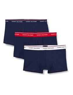 Tommy Hilfiger Herren 3er Pack Boxershorts Low Rise Trunks Baumwolle, Mehrfarbig (Multi/Peacoat), M von Tommy Hilfiger