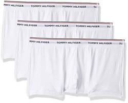 Tommy Hilfiger Herren 3er Pack Boxershorts Low Rise Trunks Baumwolle, Weiß (White), S von Tommy Hilfiger