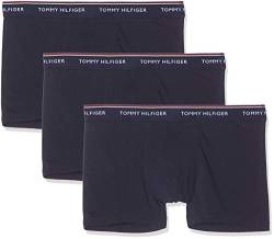 Tommy Hilfiger Herren 3er Pack Boxershorts Trunks Unterwäsche, Blau (Peacoat), M von Tommy Hilfiger