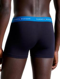 Tommy Hilfiger Herren 3er Pack Boxershorts Trunks Unterwäsche, Mehrfarbig (Amber Glow/Marine Blue/Lakeside), S von Tommy Hilfiger
